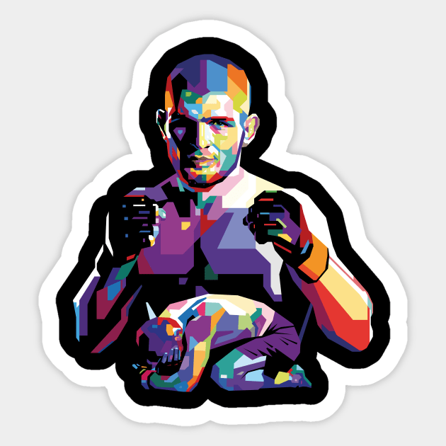 Khabib in pop art style Sticker by difrats